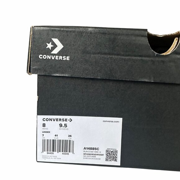 CONVERSE Run Star Hike Hi Platform Rose Cross Stitch 8 Men Shoes Sneaker A14885C - Picture 7 of 10